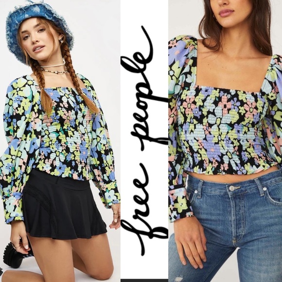 Free People Tops - NWT FREE PEOPLE ARIANA PRINTED TOP. SIZE MEDIUM